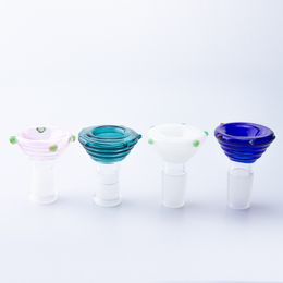 Chinafairprice G059 Colourful Smoking Bowls Female Male 10mm 14mm 18mm Joint Bubbler Wide Bore Glass Bong Bowl Ash Catcher Pipe Tool