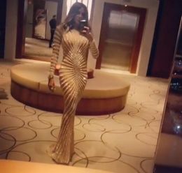 Evening dress women clothes Balqeesfathi Nawalelzoghbi ahlamalshamsi Silver Crystal O-neck Long sleeve Zuhair murad Yousef aljasmi Myriam fares kim kardashian