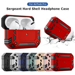 Anti Knock Military Armour Hard Protective Case For Airpods Pro 3 Wireless Earphone Cover 7 Colours in stock