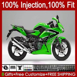 Injection Mold Fairings For HONDA CBR 250R 250 CBR250 R CC CBR250R MC41 11 12 13 14 15 Kit 58No.50 CBR-250R 250CC Green black CBR-250 2011 2012 2013 2014 2015 OEM Bodywork