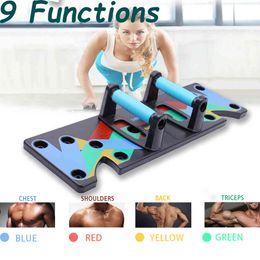 New 9 in 1 Push Up Rack Board Unisex Comprehensive Fitness Exercise Push-up Stands Body Building Home Gym Sports Equipment X0524