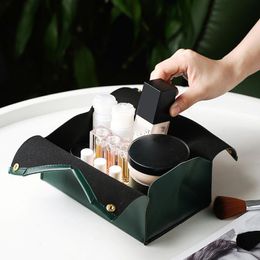 Tissue Boxes & Napkins PU Holder Dispenser Soft Paper Box With Large Open Button Closure Easy Access For Home Car EST