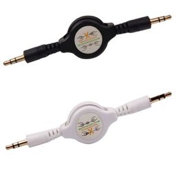 3.5mm Stereo Jack male Car Audio Flexible Extension Cable Retractable Aux Music Line for mp3 speaker headphone