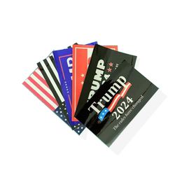 6 Pcs/set Trump 2024 Sticker Party Supplies American Flag Blue Stripe Car Stickers