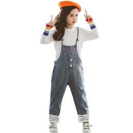 Kids Clothes Rainbow Striped Clothing For Girls Tshirt + Jumpsuit Tracksuit Girl Teenage 6 8 10 12 14 210528