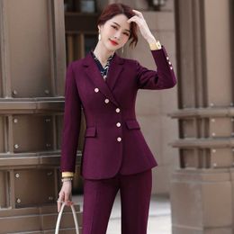 Suits Autumn and Winter Women's Clothing Fashion Temperament High Quality Business Interview Formal Wear Work Clothes 210527