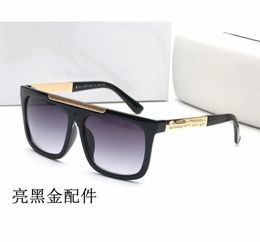 9624 Summer high quality famous sunglasses oversized flat top ladies sun glasses chain women square frames fashion designer with packaging boxes
