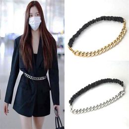 Korean Style Metal Belts Suit Elastic Chain Waist Seal Accessories Dress Coat Jeans Belt Hip Hop Waistband Wholesale