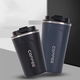 Creative Coffee Pot Kettle With Lid Stainless Steel Mug Water Bottle Thermo Reusable Car Philtre Fold Cup 210423