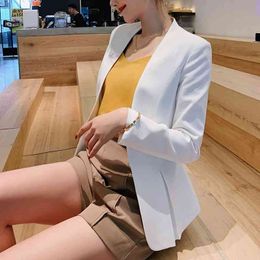 Red Black Casual Blazer Notched Collar Women Jacket Full Sleeve Fashion Outerwear Female Blaser Tops 210514