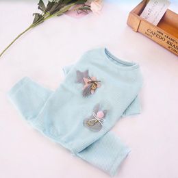 Dog Apparel Pet Cute Pajamas With Star Cat Cotton Overalls Puppy Jumpsuit Coat For All Seasons Romper