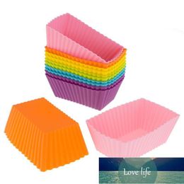 Wholesale 12pcs Mini Rectangle Shape Silicone Muffin Cupcake Mould Bakeware Maker Mould Tray Baking Cup Moulds Tools#30 & Pastry Tools Factory price expert design