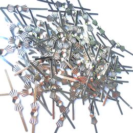 1000pcs L33mm Chrome Butterfly Buckle/ Tie Clips, Crystal Chandelier Parts Copper Connector Metal Bowtie Butterfly 210318