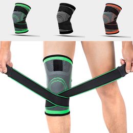 1PC MenWomen Sports Kneepad Pressurised Elastic Knee Pads Support Fitness Gear For Running Basketball Volleyball Brace Protector