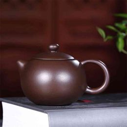 120ML China Yixing Teapot Zisha Xishi Pot Handmade Kettle Purple Clay Suit Tieguanyin Puer Table Decoration 210813