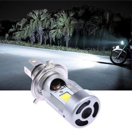 1pcs Motorcycle LED Headlight Bulbs H4 Lighting Hi Lo 20W*2 HS1 COB ATV Headlamp 3000K Golden 6500K White Standard High Low DC 12V