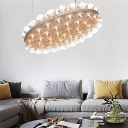 Postmodern light Lamps luxury led living room dining room round chandelier Nordic minimalist bedroom hotel lobbycafe lighting