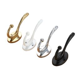 Black White Gold Silver Robe Hooks Bathroom Towel Clothes Hanger Door Single Shoe Cabinet Wardrobe Hook