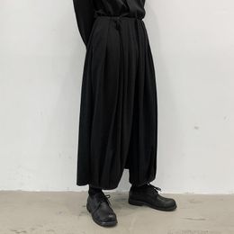 Male Retro Fashion Punk Gothic Wide Leg Skirt Pant Trousers Men Japan Harajuku Streetstyle Loose Casual Kimono Pant1