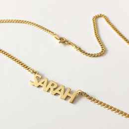 Choker Cuban Chain Name Necklace Custom Necklaces Nameplate Gifts For Men Women Friends Hip Hop Chains