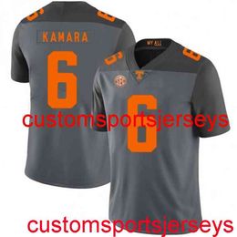 Stitched Men's Women Youth Tennessee Volunteers #6 Alvin Kamara Jersey Grey NCAA 20/21 Custom any name number XS-5XL 6XL