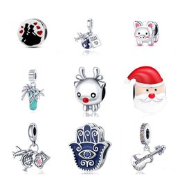 charms of 925 Fits pandora bracelet 925 silver women pendant Jewellery galaxy starry sky charms beads with box