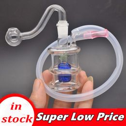 Cheapest Glass Oil Burner bong recycler Water Bongs Thick bubbler ash catcher Bong inline birdcage perc with male glass oil burner pipe 2pcs