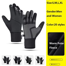 Full Finger Touch Screen Thermal Warm Cycling Gloves Winter Women Windproof Bicycle Bike Ski Outdoor Camping Hiking Motorcycle Glove Men