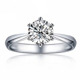 Diamond Solitaire Ring Bridal Engagement Wedding Rings for Women Fashion Jewellery Gift