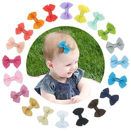 Kids Hair Accessories Baby Bow Hairpins Mini Swallowtail Bows Children Girls Solid Hairclips 20 Colours Barrettes M3384