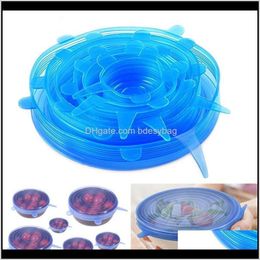 Other Kitchen Tools Kitchen, Dining Bar Home & Garden6Pcs/Set Universal Suction Lid-Bowl Cooking Pot Lid-Sil Stretch Lids Sile Fruit Er Pan S