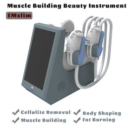 Hiemt 4 Handles Emslim Body Slimming Machine Muscular Building Training Instrument Neo Ems Fat Reduction Salon Use