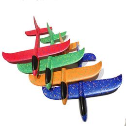 2021 48CM Hand Throw Foam Plane Toys Outdoor Launch Glider airplane Kids Gift Toy Free Fly Plane Toys Puzzle Model Jouet