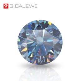 GIGAJEWE Blue Colour Round cut VVS1 moissanite diamond 3-9mm for Jewellery making