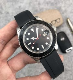Luxury men's automatic watch 2813 movement rubber strap, black classic dial, waterproof Sapphire