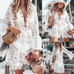 Summer Dress for Women Bodycon Sexy Lace New Arrivals White party club Mini Plus Size 210422