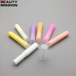 BEAUTY MISSION 100 Pcs/lot 4ML Empty Lipstick Tube Plastic Lip Balm Container Small Cosmetic Gloss Sub-bottlinggood high qualtity