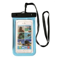 2021 Outdoors Swimming Diving Waterproof Bag For Mobile Phone Large Transparent Dry Bags With Hanging Rope Touch Screen