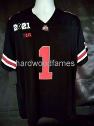 custom Justin Fields #1 Black Ohio State Buckeyes Football Jersey 2021 Patch MEN WOMEN YOUTH stitch to add any name number XS-5XL