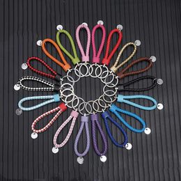 5 piece cheap crafts jewelry accessories leather metal keychain suppliers for women mens key holder auto car keyring bulk G1019