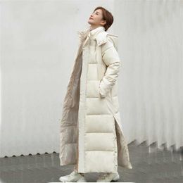 Thick down parka women with hood jacket winterr coat cultivate morality fashion eider hoodie thick 805 211018