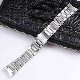 The Watch strap FOR TAG Heuer Calera series solid stainless watch accessory watchband 22mm steel silver bracelet