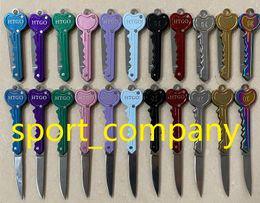 In Stock 11 Colors Keychain Knife Mini Folding Knife Outdoor Saber Pocket Fruit Knife Multifunctional Key Chain Knives Swiss Self-defense Knives EDC Tool