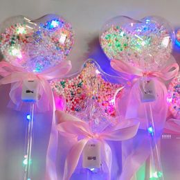 -Décoration de fête Rave Jouet Princesse Light-Up Ballon magique Baguette Glow Stick Stick Witch Wizard LED WANDS HALLOWEEN CHRISMAS KIDS Cadeaux d'anniversaire