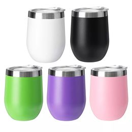 Egg cup stainless steel Tumbler Vacuum Drinkware Mugs Car Drinking bottle candy color coffee cups mini waterbottle kid milkcup portable teacup WLL600