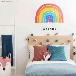 Big Rainbow Po Wallpaper On The Wall Stickers For Children Wallpaper Stickers Wallpaper In The Nursery Stencils For Walls 211112