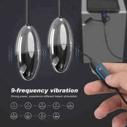Eggs 9 Frequency Women Dual Stimulator G Spot Vibrator Pleasure Massager Rechargeable Stimulation Adult Sex Toy for Couples 1124