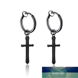 Steel Drop Earrings Cross Pendant Simple Punk For Men Classic Earrings Jewellery Brincos Gift Wholesale Factory price expert design Quality