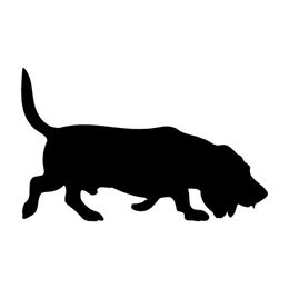 basset hounds Australia - 15.2*9.5CM Basset Hound Dog Vinyl Decal Ceative Car Stickers Motorcycle Car Styling Accessories Black Silver S1-0480