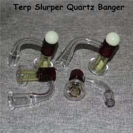 Terp Slurper Smoking Quartz Banger With Pill Glass Marble Ruby Pearls 45&90 Nails For Water Bongs Dab Rigs ash catcher